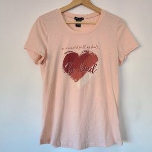 Delusional Pink Be Kind Heart Short Sleeves T-Shirt Size S